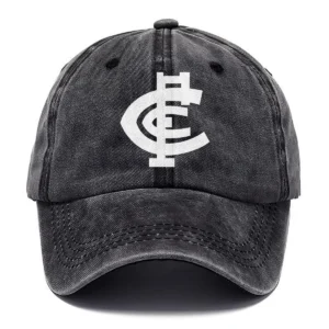 Carlton Blues AFL Exclusive Logo Washed Cotton Baseball Cap - Printed With Box HOAFL100525BC01CARL - Black