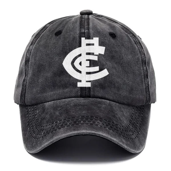 Carlton Blues AFL Exclusive Logo Washed Cotton Baseball Cap - Printed With Box HOAFL100525BC01CARL - Black