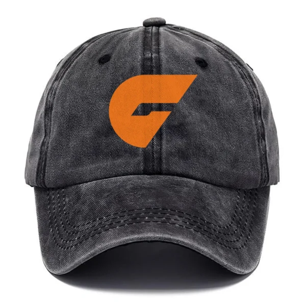 GWS Giants AFL Exclusive Logo Washed Cotton Baseball Cap - Printed With Box HOAFL100525BC01GWS - Black