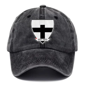 St Kilda Saints AFL Exclusive Logo Washed Cotton Baseball Cap - Printed With Box HOAFL100525BC01STK - Black