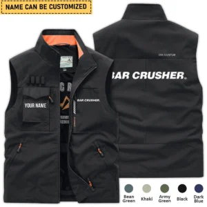 Bar Crusher Fishing AU Exclusive Logo Outdoor Sleeveless Vest HOFS140525A01BCR - Black