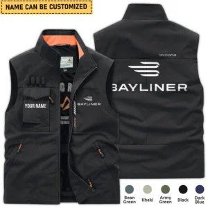 Bayliner Fishing AU Exclusive Logo Outdoor Sleeveless Vest HOFS140525A01BYL - Black
