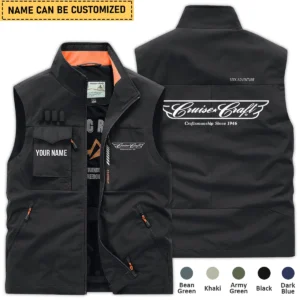 CruiseCraft Fishing AU Exclusive Logo Outdoor Sleeveless Vest HOFS140525A01CCB - Black