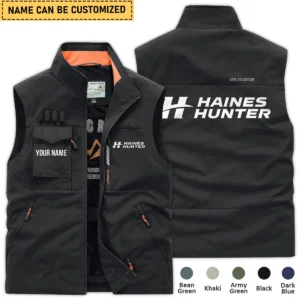 Haines Hunter Fishing AU Exclusive Logo Outdoor Sleeveless Vest HOFS140525A01HHT - Black