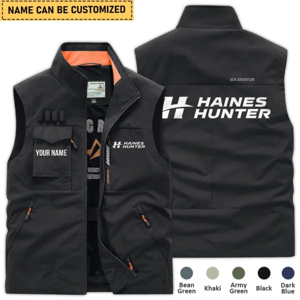 Haines Hunter Fishing AU Exclusive Logo Outdoor Sleeveless Vest HOFS140525A01HHT - Black