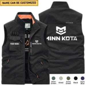 Minn Kota Fishing AU Exclusive Logo Outdoor Sleeveless Vest HOFS140525A01MNK - Black