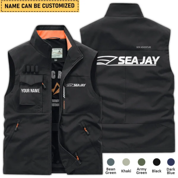 Sea Jay Fishing AU Exclusive Logo Outdoor Sleeveless Vest HOFS140525A01SJB - Black