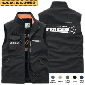 Stacer Fishing AU Exclusive Logo Outdoor Sleeveless Vest HOFS140525A01STC - Black