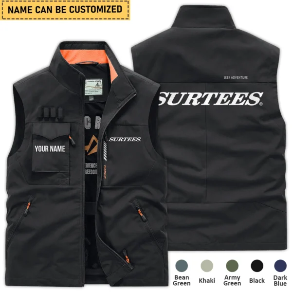 Surtees Fishing AU Exclusive Logo Outdoor Sleeveless Vest HOFS140525A01SUB - Black