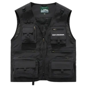Bar Crusher Fishing AU Exclusive Logo Quick Drying Vest HOFS150525A02BCR - Black