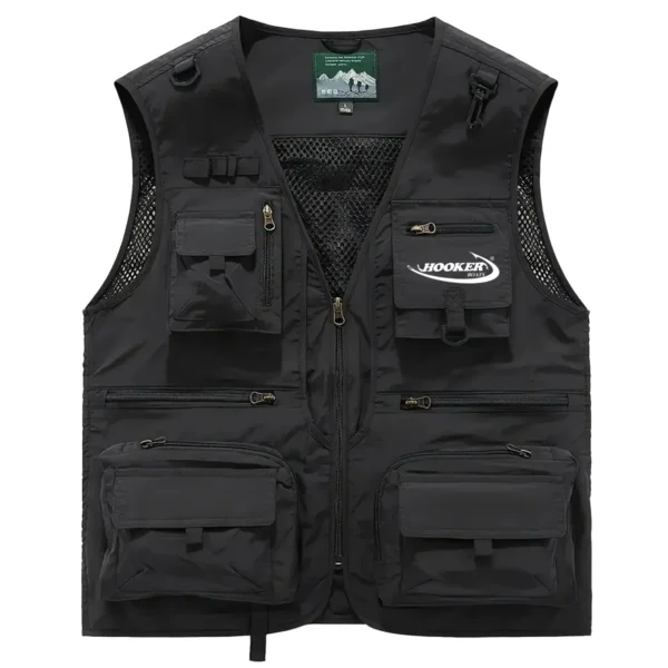 Hooker Boats Fishing AU Exclusive Logo Quick Drying Vest HOFS150525A02HOO - Black