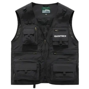 Quintrex Fishing AU Exclusive Logo Quick Drying Vest HOFS150525A02QTX - Black