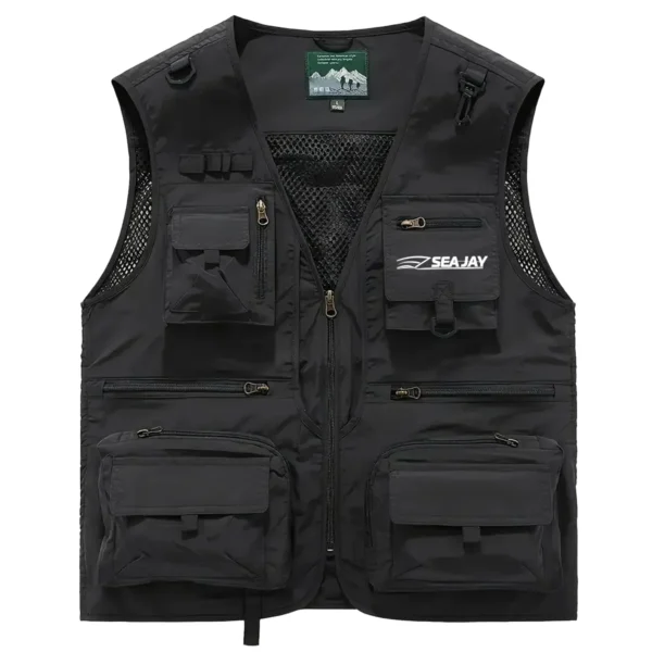 Sea Jay Fishing AU Exclusive Logo Quick Drying Vest HOFS150525A02SJB - Black