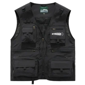 Stacer Fishing AU Exclusive Logo Quick Drying Vest HOFS150525A02STC - Black