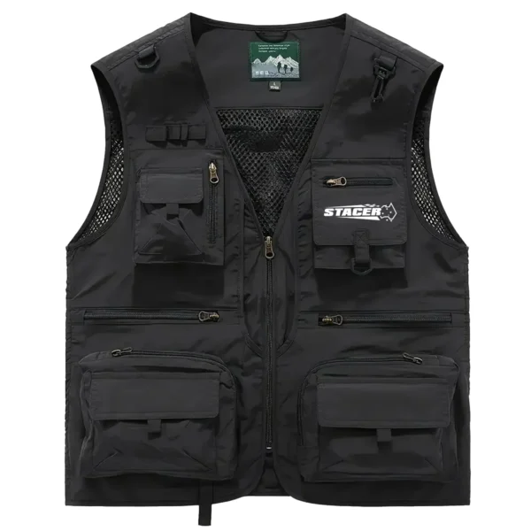 Stacer Fishing AU Exclusive Logo Quick Drying Vest HOFS150525A02STC - Black