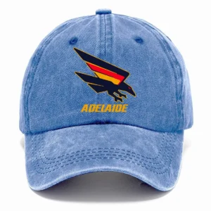 Adelaide Crows AFL Exclusive Logo Washed Cotton Baseball Cap - Printed With Box HOAFL100525BC01ADEL - Blue