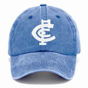 Carlton Blues AFL Exclusive Logo Washed Cotton Baseball Cap - Printed With Box HOAFL100525BC01CARL - Blue