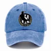 Collingwood Magpies AFL Exclusive Logo Washed Cotton Baseball Cap - Printed With Box HOAFL100525BC01COLL - Blue