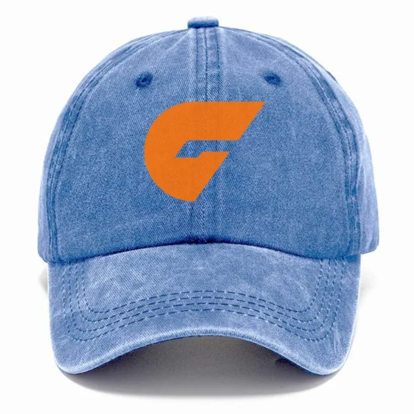 GWS Giants AFL Exclusive Logo Washed Cotton Baseball Cap - Printed With Box HOAFL100525BC01GWS - Blue