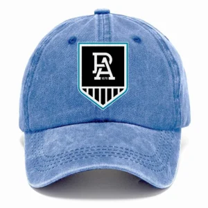 Port Adelaide Power AFL Exclusive Logo Washed Cotton Baseball Cap - Printed With Box HOAFL100525BC01PORT - Blue