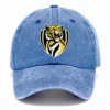 Richmond Tigers AFL Exclusive Logo Washed Cotton Baseball Cap - Printed With Box HOAFL100525BC01RICH - Blue