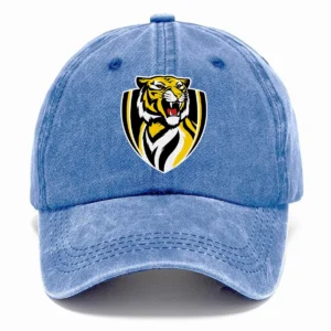Richmond Tigers AFL Exclusive Logo Washed Cotton Baseball Cap - Printed With Box HOAFL100525BC01RICH - Blue