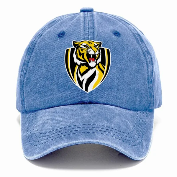 Richmond Tigers AFL Exclusive Logo Washed Cotton Baseball Cap - Printed With Box HOAFL100525BC01RICH - Blue