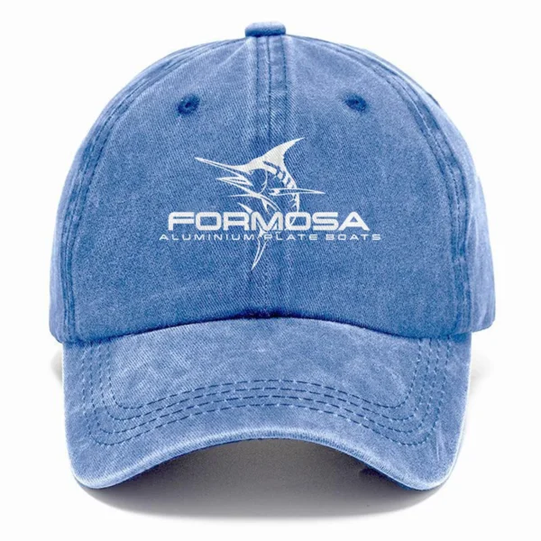 Formosa Marine Fishing AU Exclusive Logo Washed Cotton Baseball Cap - Printed With Box HOFS070525AU1FOM - Blue