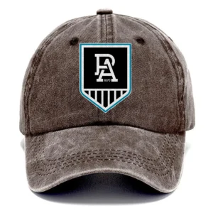 Port Adelaide Power AFL Exclusive Logo Washed Cotton Baseball Cap - Printed With Box HOAFL100525BC01PORT - Brown