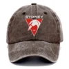 Sydney Swans AFL Exclusive Logo Washed Cotton Baseball Cap - Printed With Box HOAFL100525BC01SYD - Brown