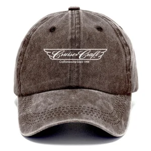 CruiseCraft Fishing AU Exclusive Logo Washed Cotton Baseball Cap - Printed With Box HOFS070525AU1CCB - Brown