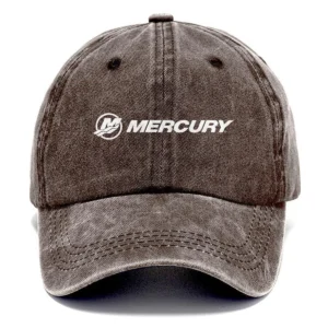 Mercury Marine Fishing AU Exclusive Logo Washed Cotton Baseball Cap - Printed With Box HOFS070525AU1MCM - Brown