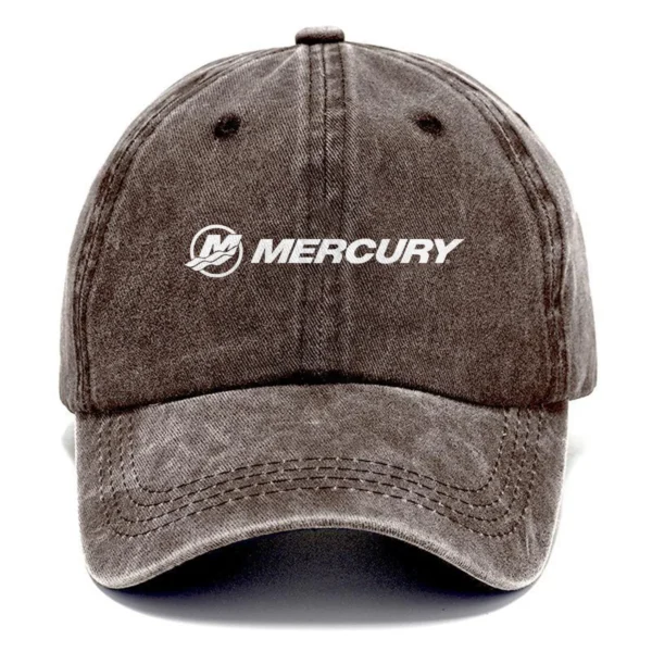 Mercury Marine Fishing AU Exclusive Logo Washed Cotton Baseball Cap - Printed With Box HOFS070525AU1MCM - Brown