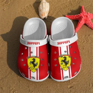 Ferrari F1 Crocs - Waterproof Odor-resistant Antimicrobial BL6425A2FRR - White