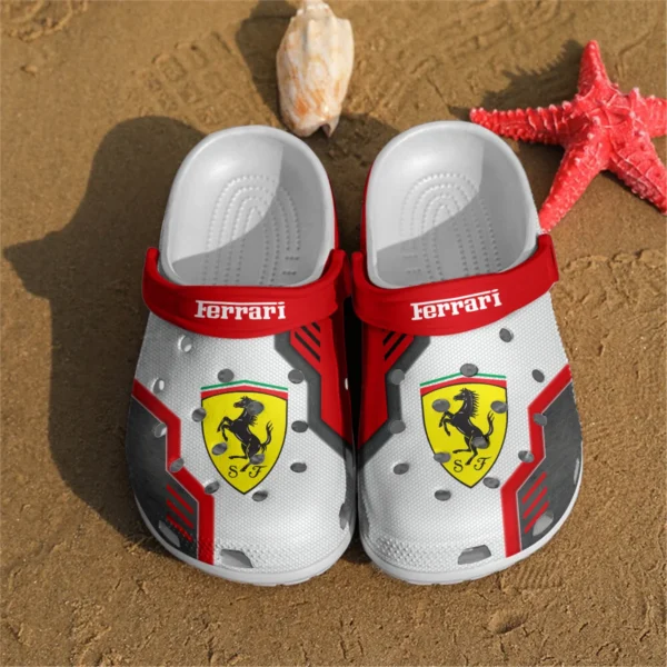 Ferrari F1 Crocs - Waterproof Odor-resistant Antimicrobial BL6425A3FRR - White