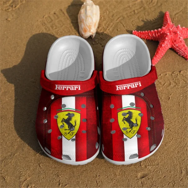 Ferrari F1 Crocs - Waterproof Odor-resistant Antimicrobial BL6425A5FRR - White