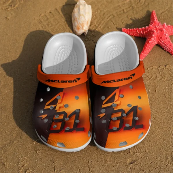 4 - 81 Norris Piastri McLaren F1 Crocs - Waterproof Odor-resistant Antimicrobial BLMCL8425A20