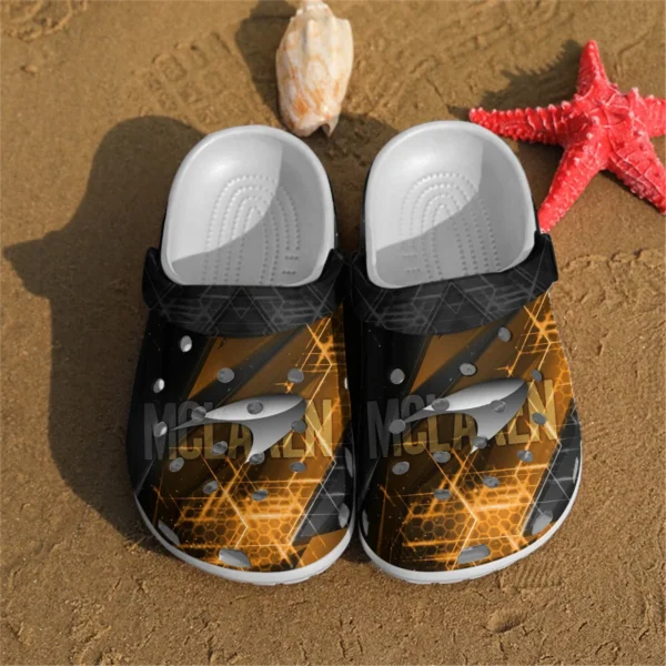 Silver McLaren F1 Crocs - Waterproof Odor-resistant Antimicrobial BLMCL8425A23