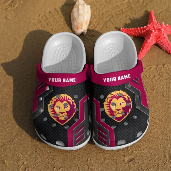 Brisbane Lions Australian Football League Exclusive Logo Crocs HOVA210525AFL09BL - Image 2