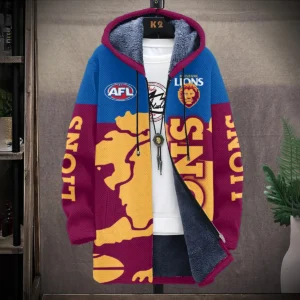 Brisbane Lions Australian Football League Exclusive Logo Fleece Windbreaker HOAFL130525FW01BL