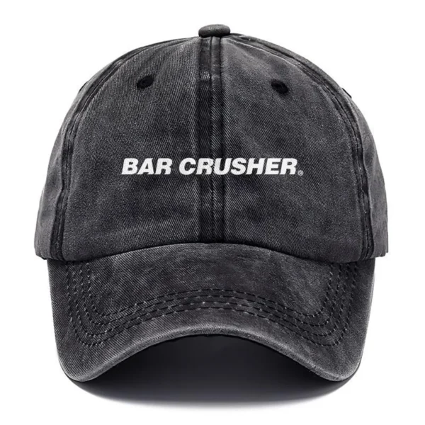 Bar Crusher Fishing AU Exclusive Logo Washed Cotton Baseball Cap - Printed With Box HOFS070525AU1BCR - Black