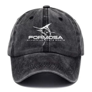 Formosa Marine Fishing AU Exclusive Logo Washed Cotton Baseball Cap - Printed With Box HOFS070525AU1FOM - Black