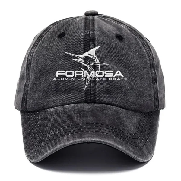 Formosa Marine Fishing AU Exclusive Logo Washed Cotton Baseball Cap - Printed With Box HOFS070525AU1FOM - Black