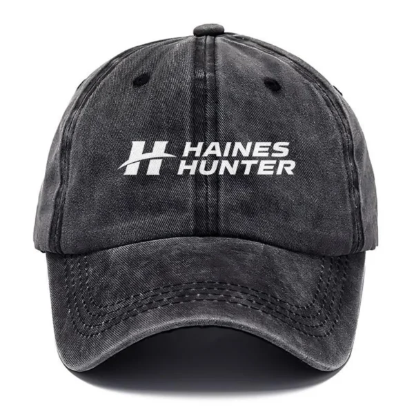 Haines Hunter Fishing AU Exclusive Logo Washed Cotton Baseball Cap - Printed With Box HOFS070525AU1HHT - Black