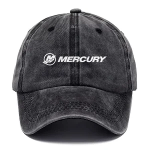 Mercury Marine Fishing AU Exclusive Logo Washed Cotton Baseball Cap - Printed With Box HOFS070525AU1MCM - Black