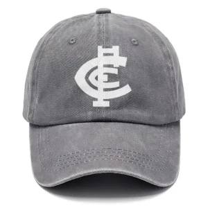 Carlton Blues AFL Exclusive Logo Washed Cotton Baseball Cap - Printed With Box HOAFL100525BC01CARL - Gray
