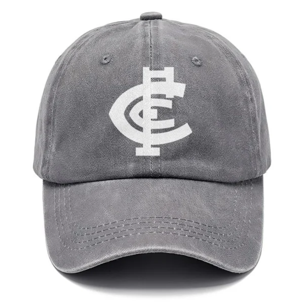 Carlton Blues AFL Exclusive Logo Washed Cotton Baseball Cap - Printed With Box HOAFL100525BC01CARL - Gray