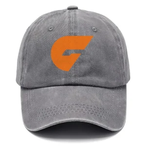 GWS Giants AFL Exclusive Logo Washed Cotton Baseball Cap - Printed With Box HOAFL100525BC01GWS - Gray