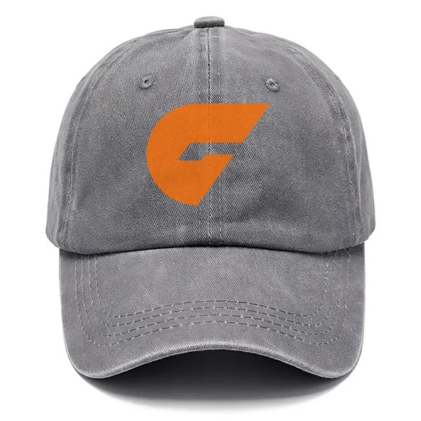 GWS Giants AFL Exclusive Logo Washed Cotton Baseball Cap - Printed With Box HOAFL100525BC01GWS - Gray