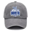 North Melbourne Kangaroos AFL Exclusive Logo Washed Cotton Baseball Cap - Printed With Box HOAFL100525BC01NMFC - Gray